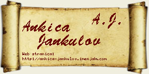 Ankica Jankulov vizit kartica